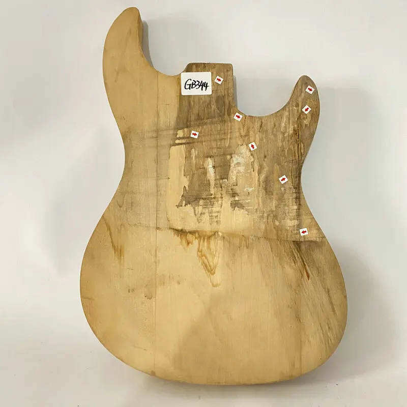 GB344 необработанный корпус гитары из массива липы сырье с трещинами и грязным