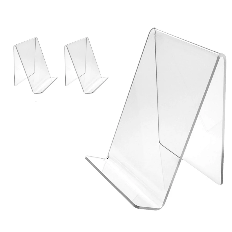 

3 Pcs Acrylic Book Stand,Clear Acrylic Display Stand, Clear Holder for Displaying Pictures,Jewelry,Watch Display Stand