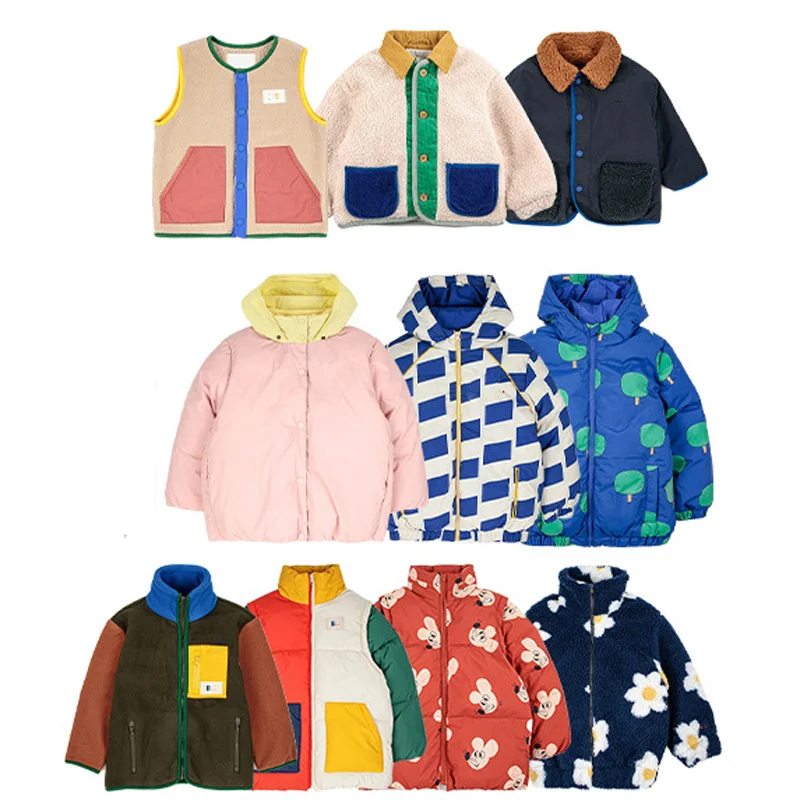 

2023, осень/зима, новый стиль, летный Костюм, хлопковое пальто, детская куртка, хлопковое пальто, зимнее пальто для девочек