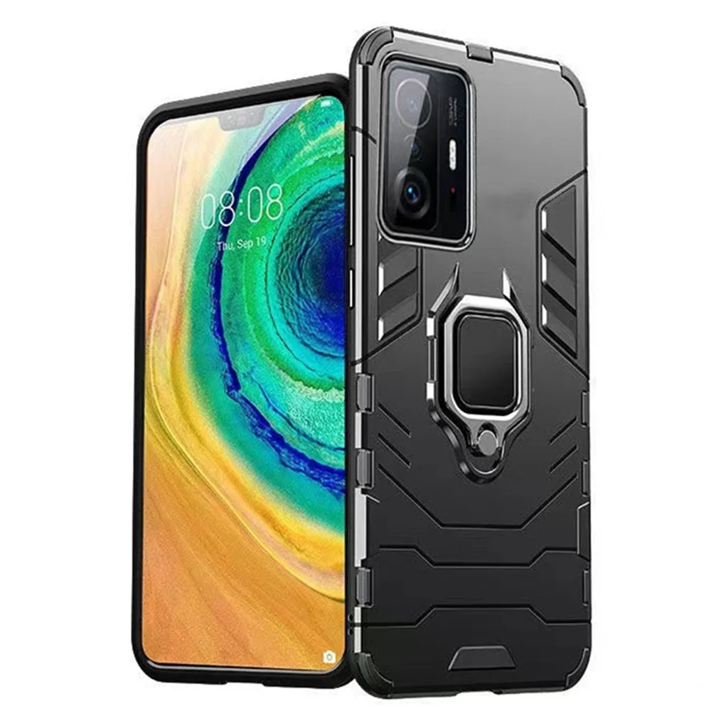 

Xiaomi 11T Pro For Xiaomi 11T Pro Case 11T 11TPro Combo Ring Holder Cover For Xiaomi 11T Ultra 12X 12 Pro Mi 10 9T 8 Lite Funda