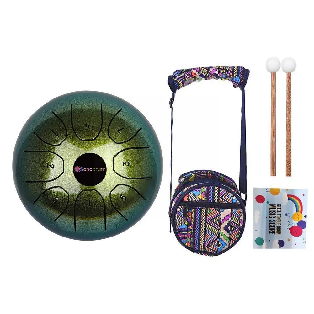 

8 Tone Steel Tongue Drum 5.5 Inch Mini Drum Instrument Percussion Beginners Drum Tambourine Ethereal Adult C-tuned Children C1n0