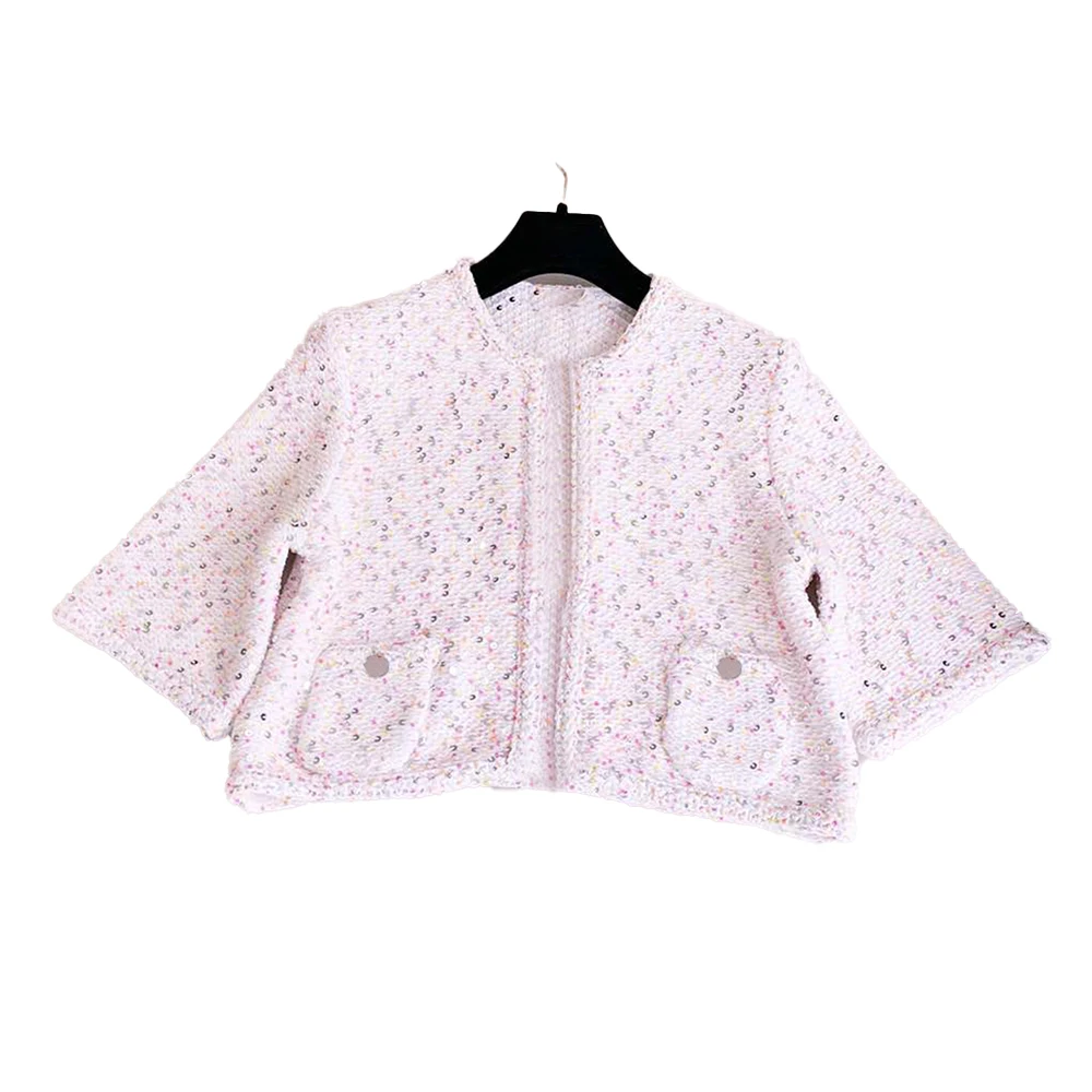 Женская летняя однотонная куртка NIGO с круглым вырезом подходит для украшения