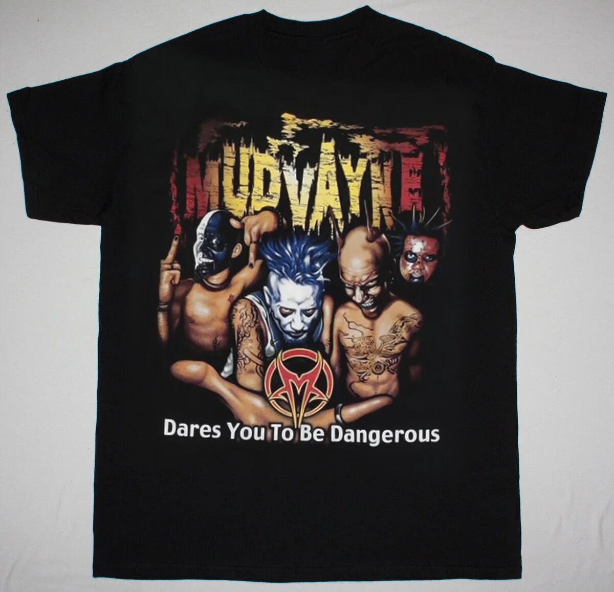 Фото Рубашка Mudvayne — черная рубашка всех размеров Dares You To Be Dangerous AH1273 №2