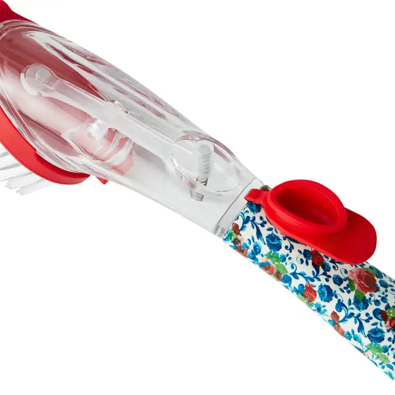 

Stylish Heritage Floral Plastic Soap Dispensing Dish Wand and Palm Brush Set - Perfect for Your Cleaning Needs