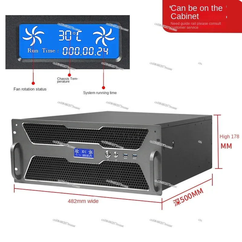 Материнская плата Eatx с экраном контроля температуры промышленным корпусом 4U