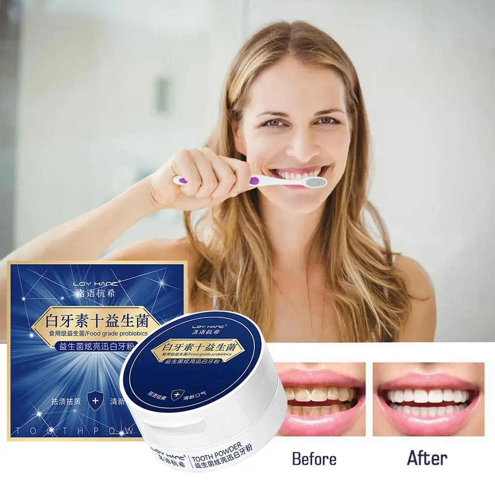 

Whitening Clean Stains Tooth Powder 50g Protect Bright Breath Cleaning Oral Teeth Teeth Remove Whitening Fresh U9T9