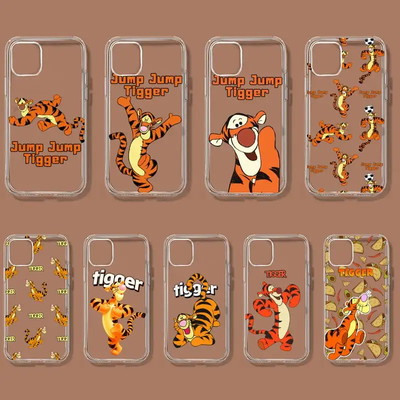 

Disney Tigger Phone Case For Xiaomi10T 11 Note10 Redmi7 8 9 S Pro K40 Poco3 Transparent Shell