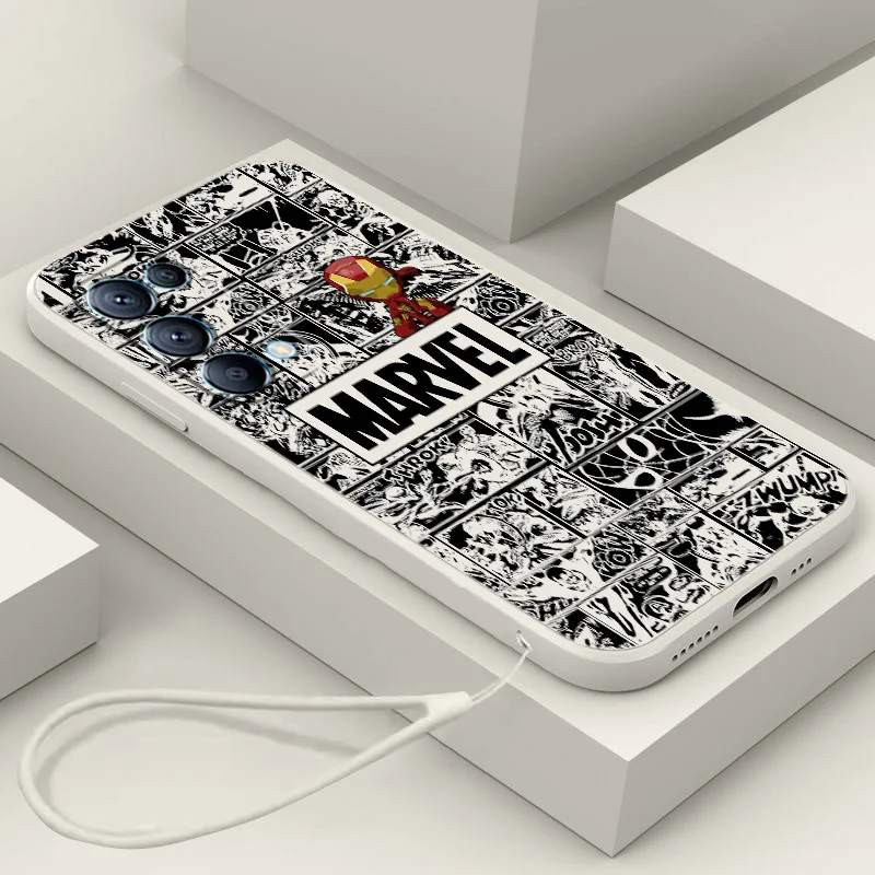 

Marvel Iron Man Spiderman For OPPO Reno 9 8 7Z 6 5 4Z 2Z Lite Pro SE Neo 4G 5G Silicone Soft Black Phone Case