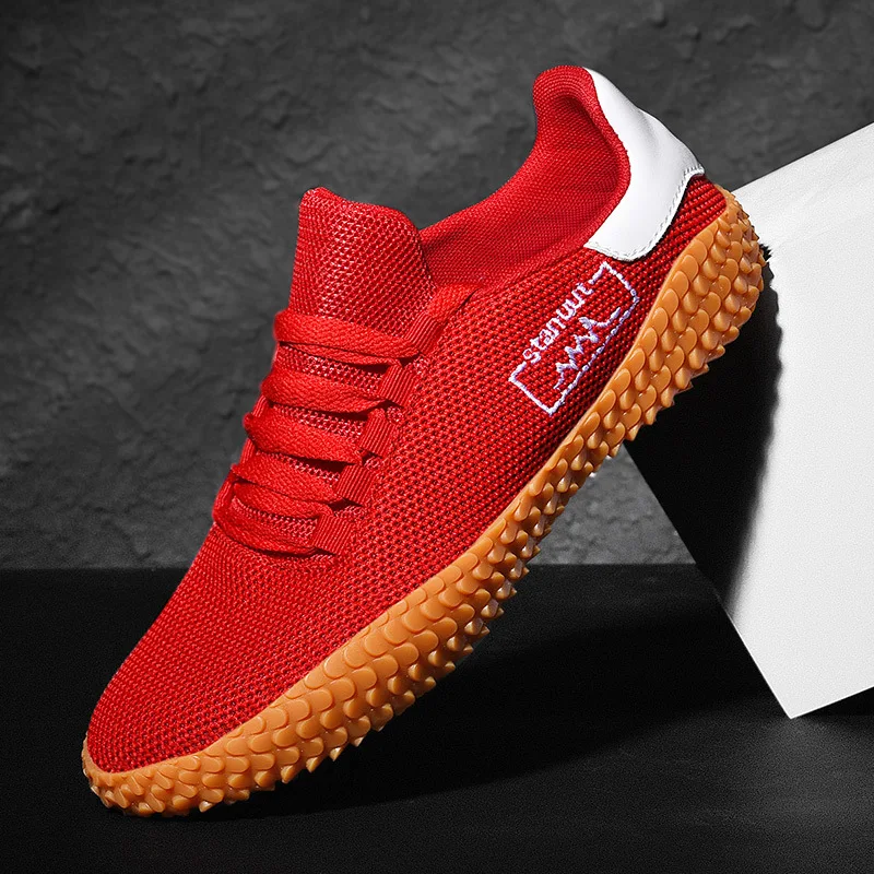 Gump Sneakers Couple Sports Shoes Spring Summer Flying Woven Running Shoes Plus Size 36-47 Women Shoes Breathable Korean Version