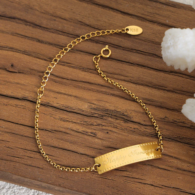 TOFFLO ювелирные изделия из нержавеющей стали английская буква квадратный знак