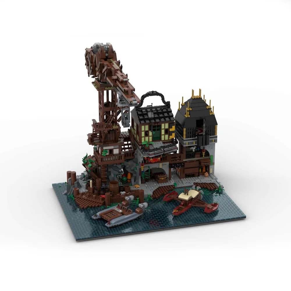 Строительные блоки MOC модульная Магнитная вращающаяся лебедка стрела штатива