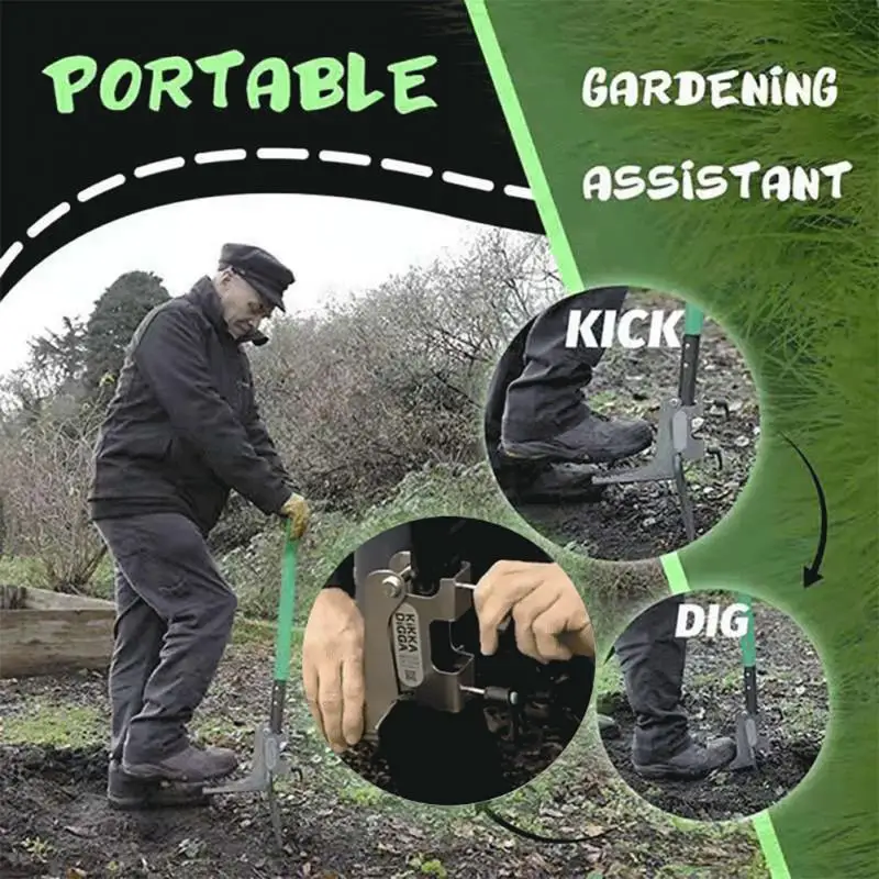 

Вспомогательное средство для прополки ног, профессиональный ассистент для прополки, сельскохозяйственный токарный/ослабляющий артефакт почвы, уличный садовый инструмент для глубокого плуга