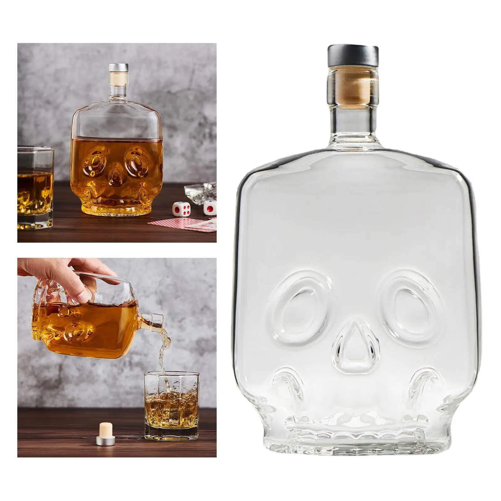 

700ml Clear Skull Decanter Decanters Home Party Decoration Holiday Supplies