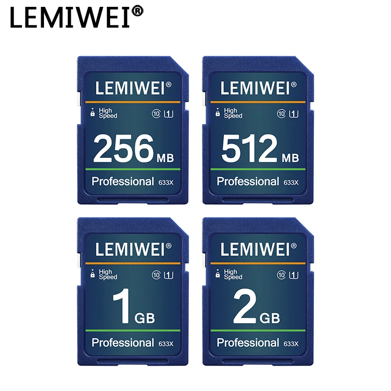 Карта памяти LEMIWEI 256 МБ 512 МБ 1 ГБ 2 ГБ SD-карта для камеры Высокоскоростная SD-карта класса 10 U1 Профессиональная SD-карта UHS-I 633X для камеры (art.: 3920cbf699d43) - 3920cbf699d43