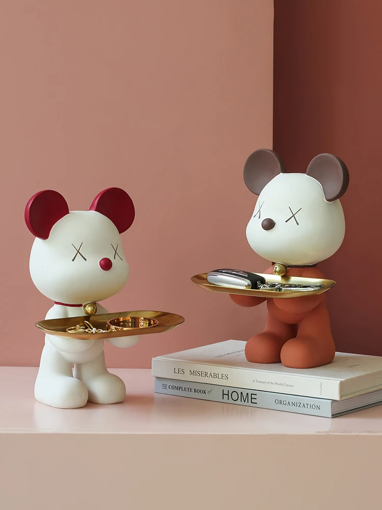 

Искусственные украшения для гостиной, украшения для дома, светлые роскошные скульптуры для хранения ключей для крыльца, подарки на новоселье