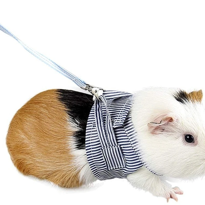 

Guinea Pig Safety Harness Soft Adjustable Stripe Pet Outdoor Harness Vest Lead Rope Rat Hamster Hedgehogs Squirrels Small Animal