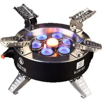 18000w high power camping stove seven core gas stoves camping cookware burner for outdoor tourism tourist bbq survival equipment
