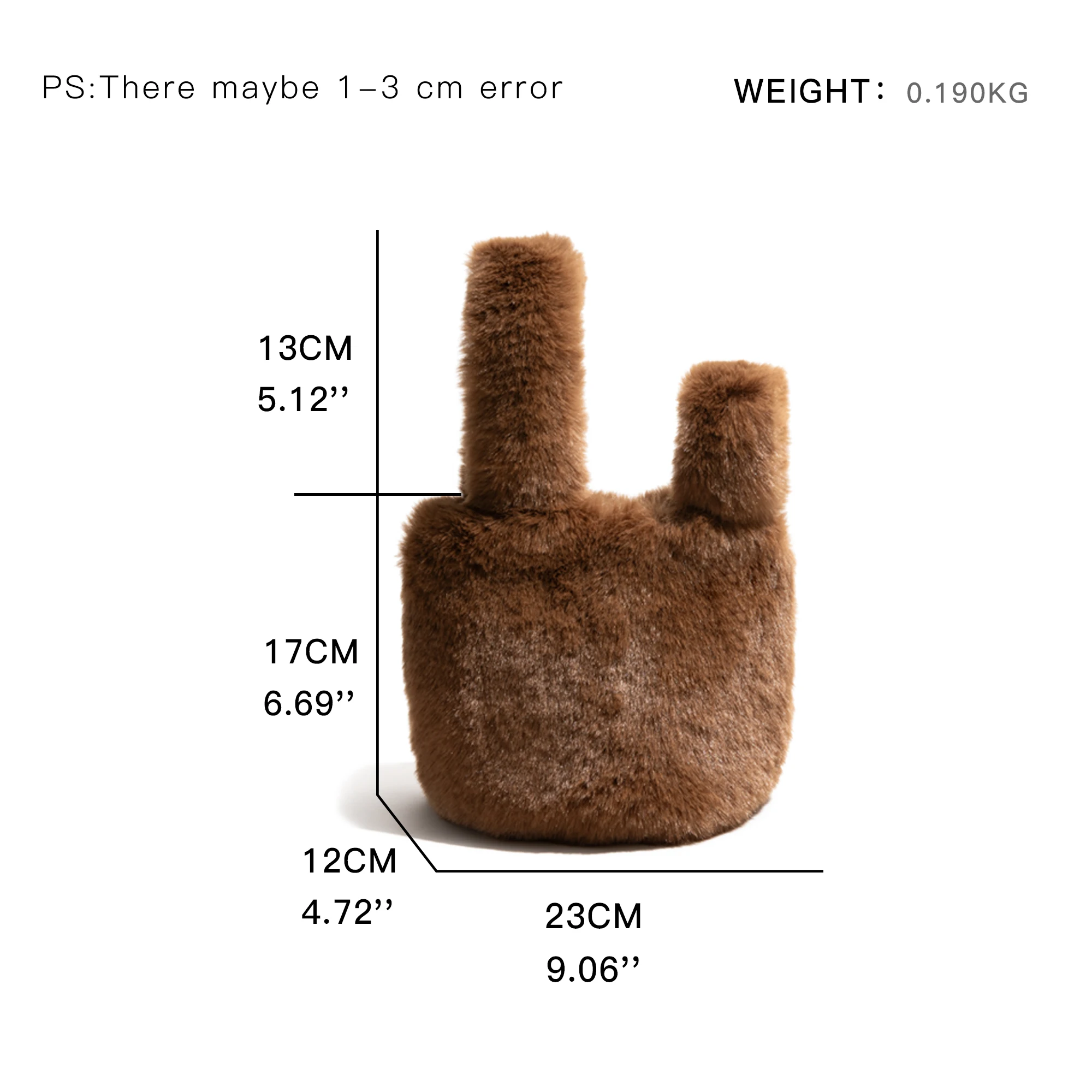 KOKOPEAS женская однотонная сумка-хобо на запястье из искусственного меха плюшевая