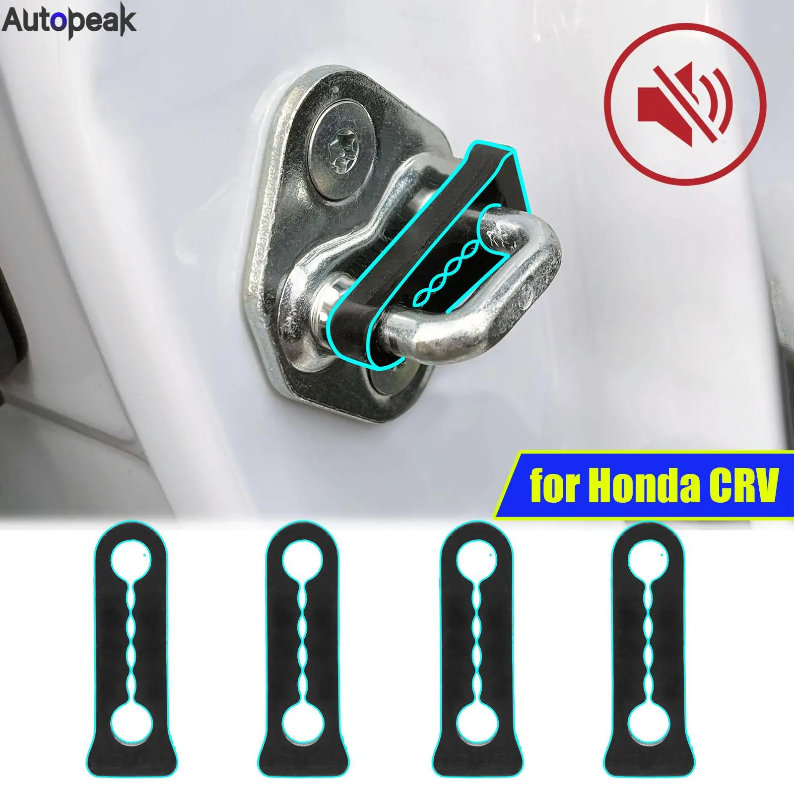 

Амортизатор дверного замка для Honda CRV CR-V 2007-2023, звукоизоляционная Бесшумная глухая шумоизоляция
