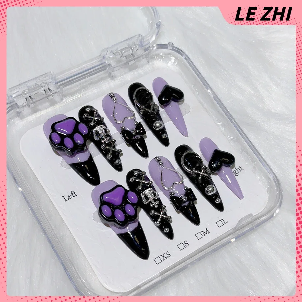 Металлические наклейки для ногтей Stiletto Punk Hello Kitty