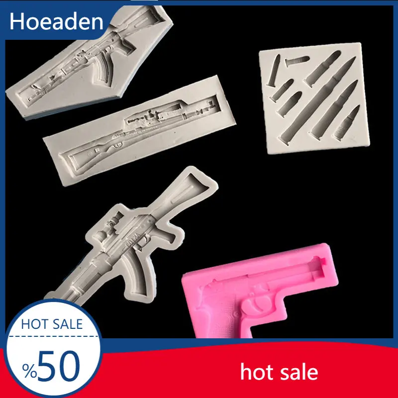 

DIY Pistol AK Gun Shape 3D Cake Silicone Mold Cupcake Jewelry Chocolate Decor