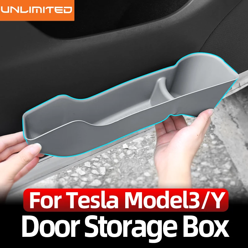 

Автомобильный ящик для хранения, боковая дверь для Tesla model Y, модель 3, Защитная Прокладка из ТПЭ, дополнительные аксессуары, внутренняя отделка, украшение