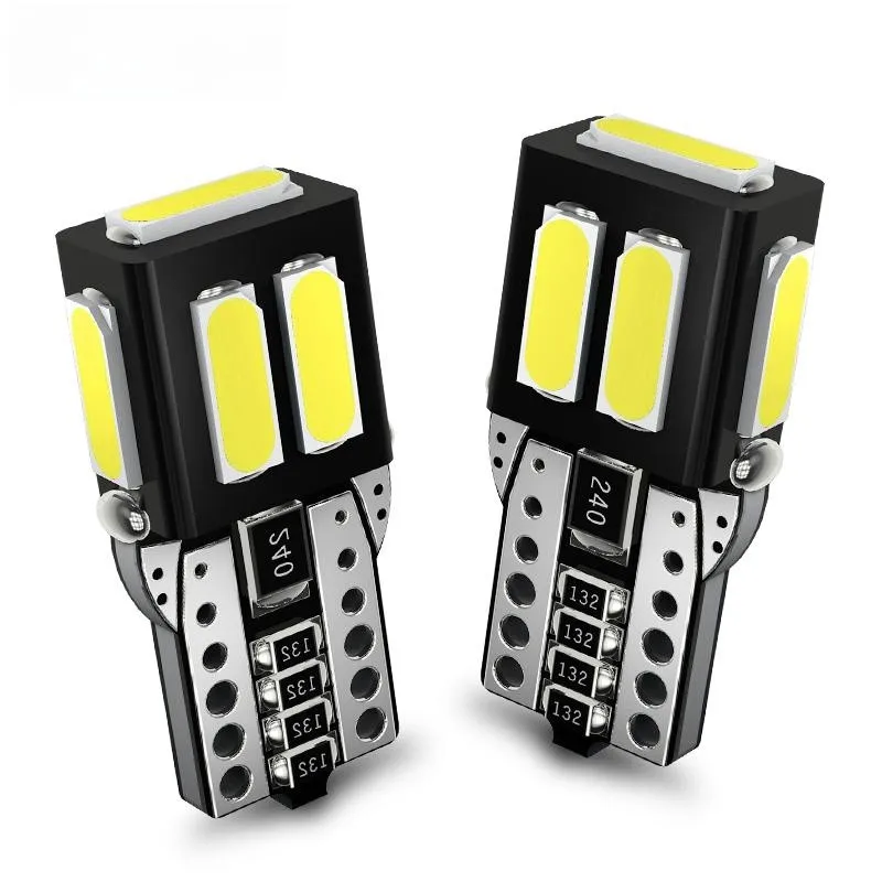 

OBOLED 100 шт. W5W светодиодный T10 лампочка 168 194 Canbus Nor Error 7SMD 7020 автомобильные сигнальные огни габаритные лампы номерного знака 6000K белый