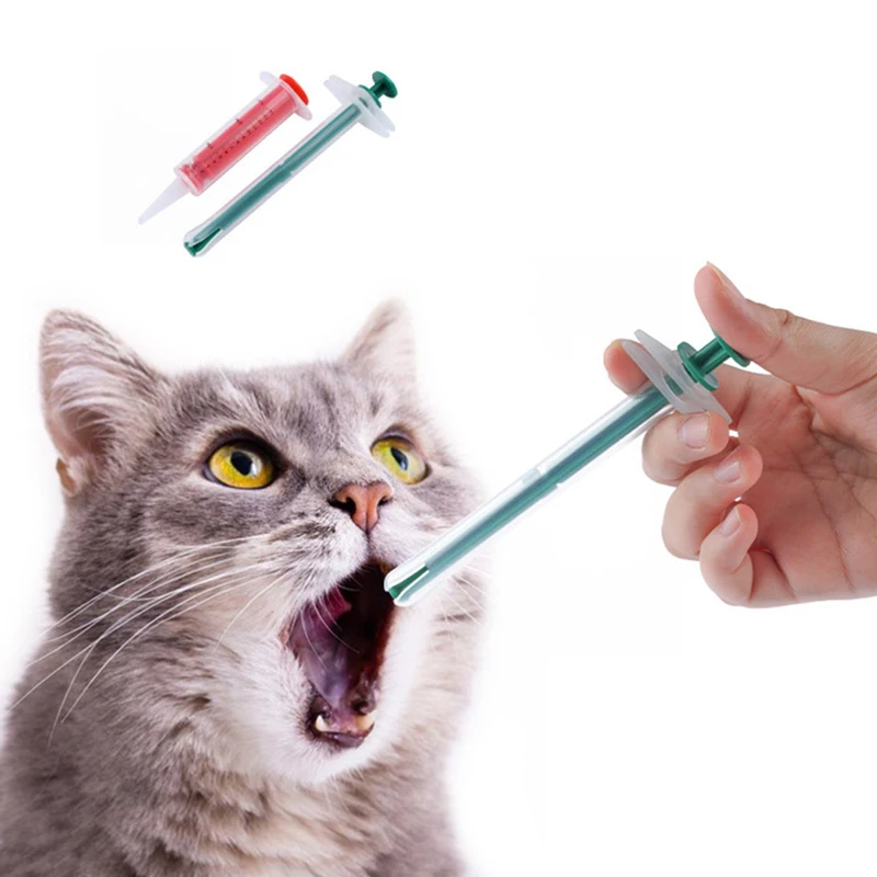 

2 PCs Pet Medicine Syringe Tablet Pill Gun Piller Push Dispenser Medicine Water Milk Pet Medicine Feeder Dry and Wet Sticks