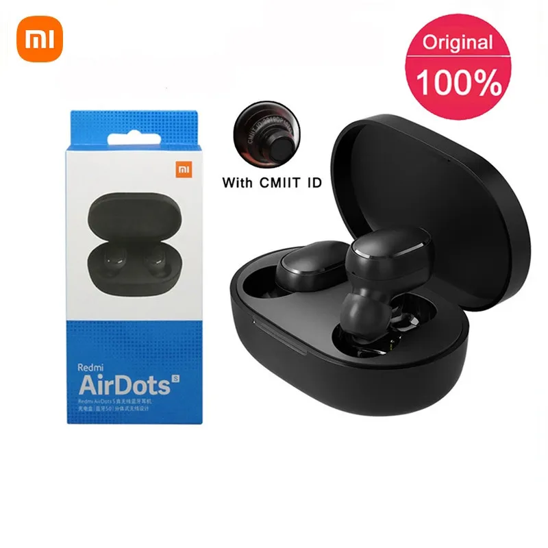 

Original Xiaomi Redmi Airdots 2 TWS BT 5.0 Wireless Earphones Noise Reduction With Mic Earbuds AI Control For Dropshipping