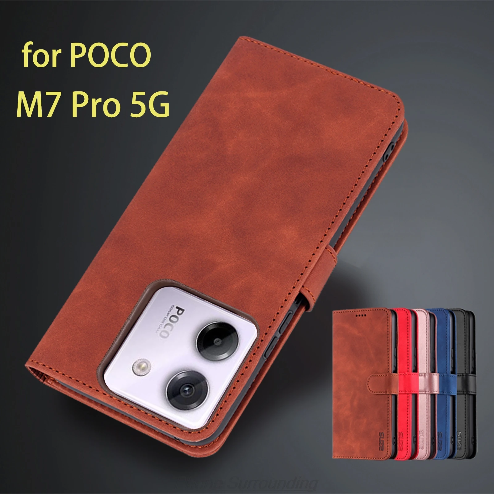 Фото Чехол-кошелек с держателем для карт для Xiaomi POCOPHONE POCO M7 Pro 5G/M7Pro 5G, чехол из искусственной кожи, откидная кобура, чехол для телефона, capa fundas Coque №1