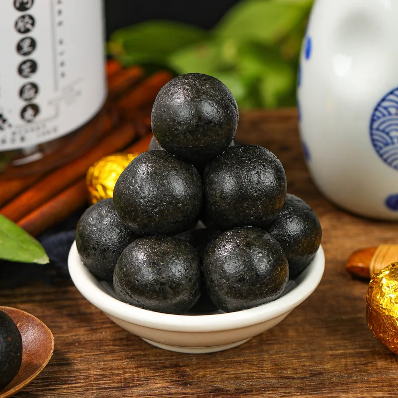 

Ejiao, черные кунжутные шары, девять шариков на пару, девять шариков ручной работы, черные шарики кунжута