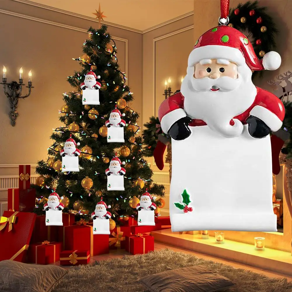 

Рождественские украшения в виде Санта Клауса, пергамента, свитка, искусственное украшение для рождественской елки, рождественские украшения