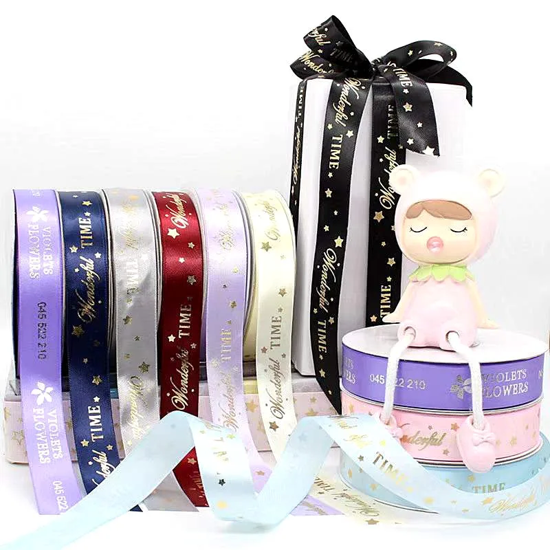 

Лента атласная 25 мм с принтом «на день рождения»