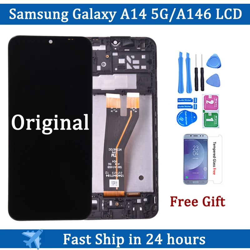 

Original 6.6'' For Samsung Galaxy A14 5G A146 LCD Display Touch Screen Digitizer Assembly For Samsung A14 A146B SM-A146P LCD