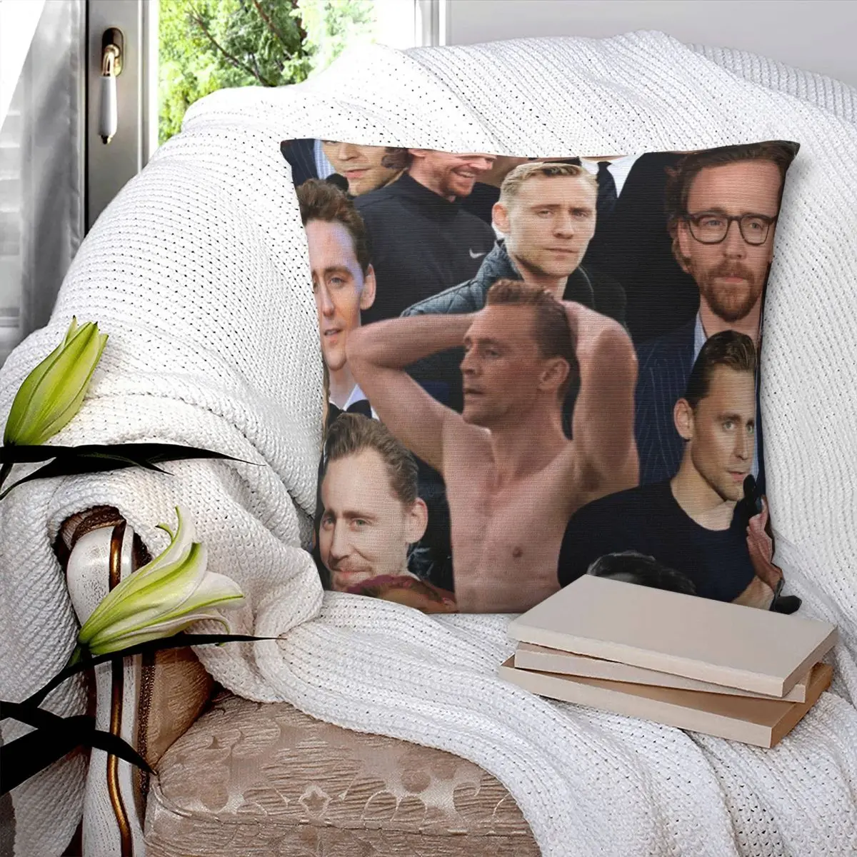Tom Hiddleston фотоколлаж наволочка чехол подушка удобная декоративная для дивана