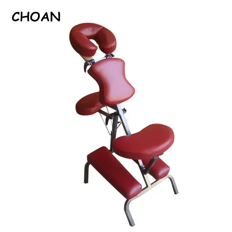 

Salon beauty SPA furniture foldable and portable leather metal red black white blue tattoo massage chair bed table with bag