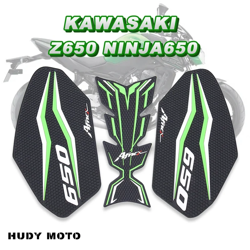 

Motorcycle Anti slip Tank Pad 3M Side Gas Knee Grip Traction Pads Protector Stickers Cover For KAWASAKI Z650 NINJA650 17-21