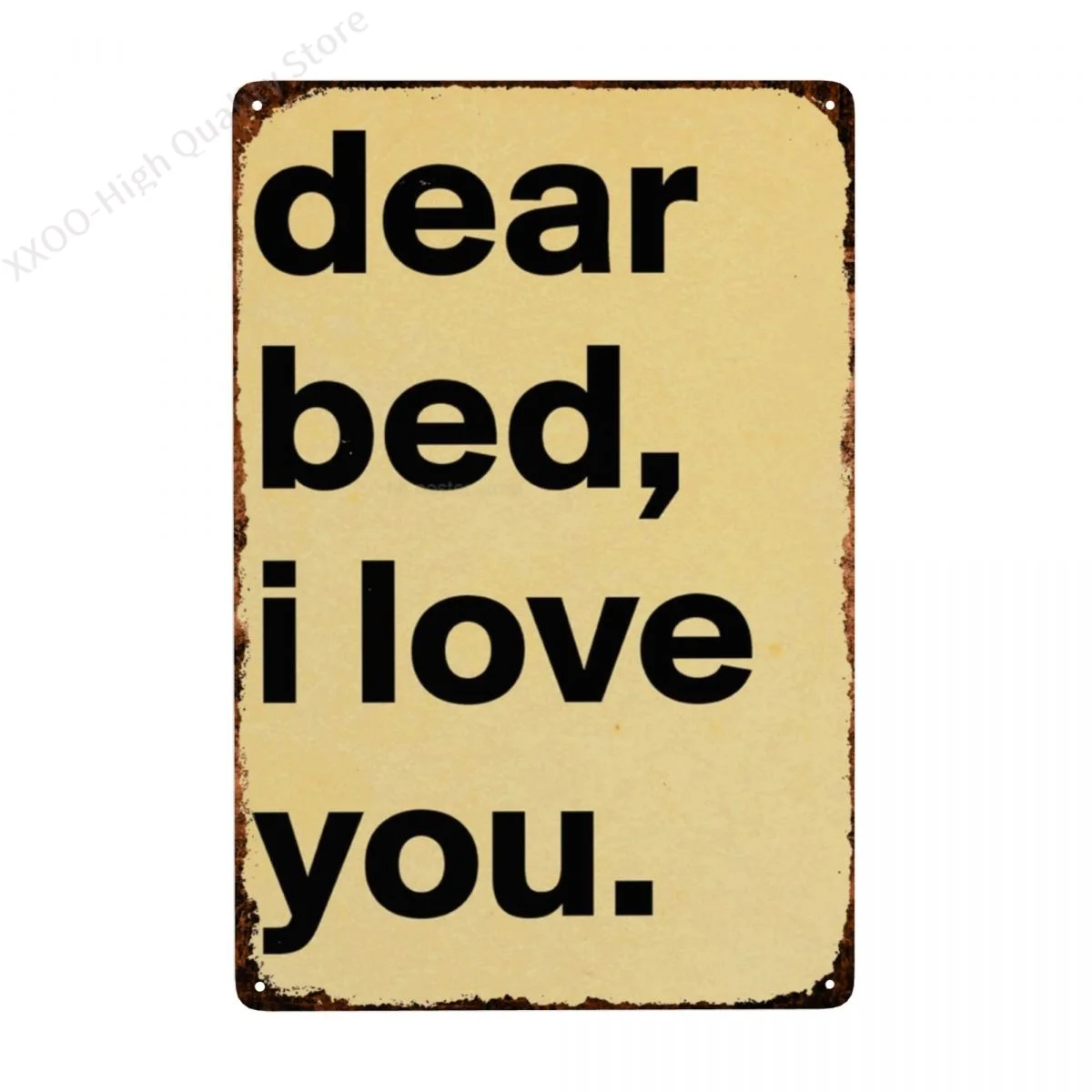 

I Love You Lettering Inspirational - Vintage Metal Tin Sign Poster Plaque Wall Decor Bar Cafe Garden Outdoor Decoration Garage