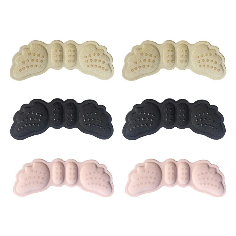 

3 Pairs of Heel Stickers Soft Self Adhesive Portable Shape Durable Shoes Back Stickers Heel Pads Heelpiece Protector High