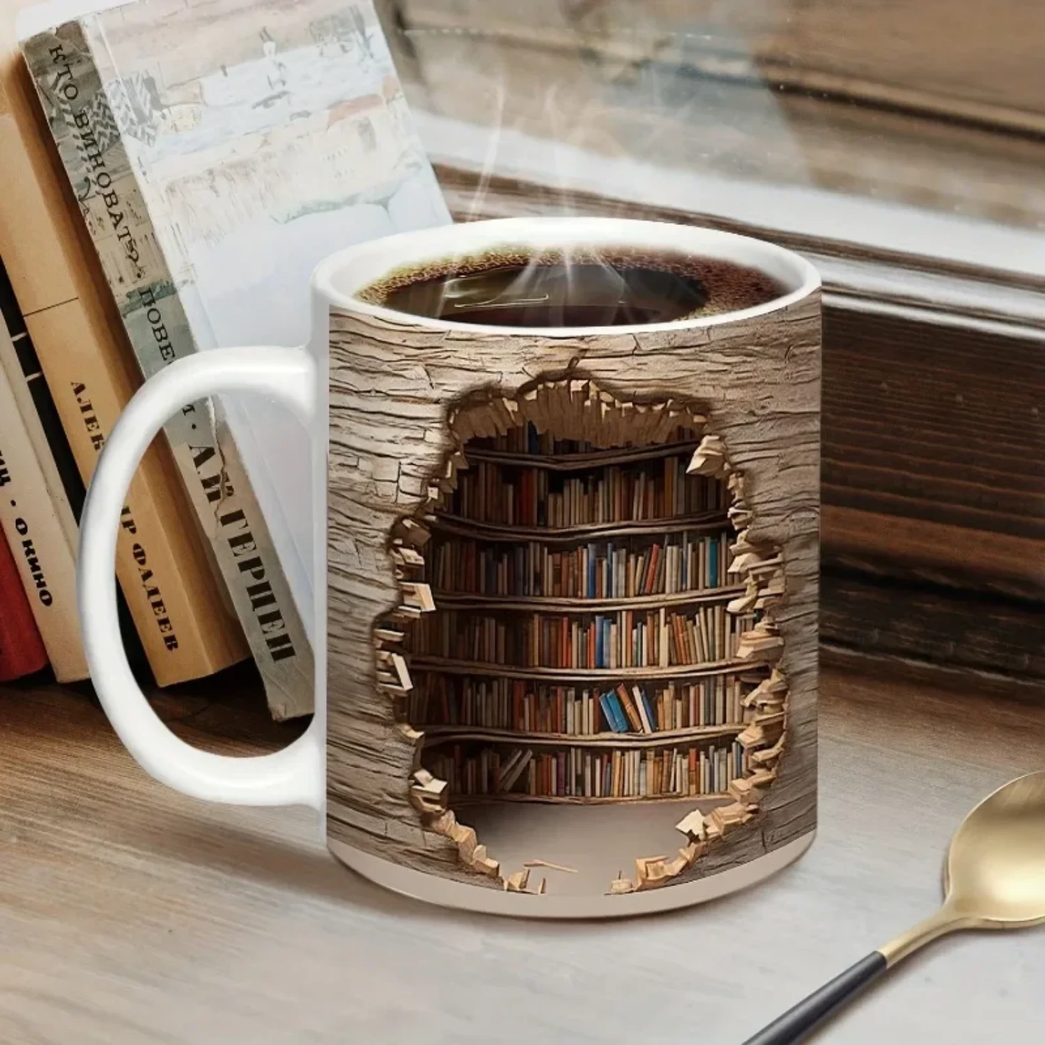 1 шт. 3D книжная полка кофейная кружка керамические кофейные чашки для воды с