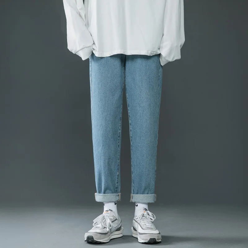 Men's Streetwear Blue Jeans 2022 Women's Black Jeans Korean Fashion Harem Pants Men's Jeans Street Men's