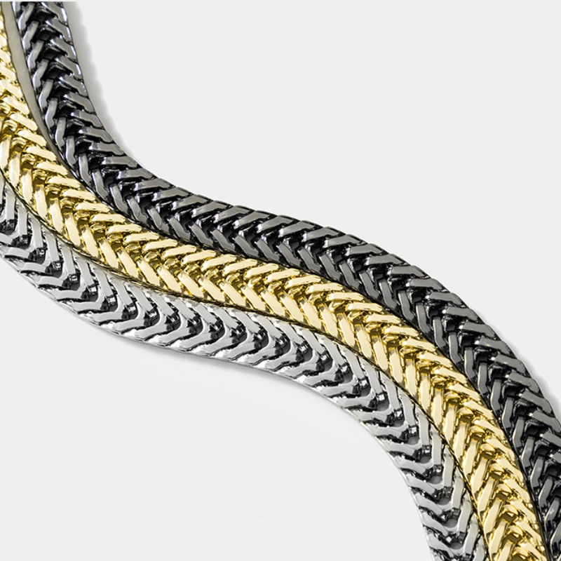 Alloy Snake Bone Chain Bag Straps Bags Accessories Women Metal New Replacement Shoulder Crossbody Strap for Handbags Universal