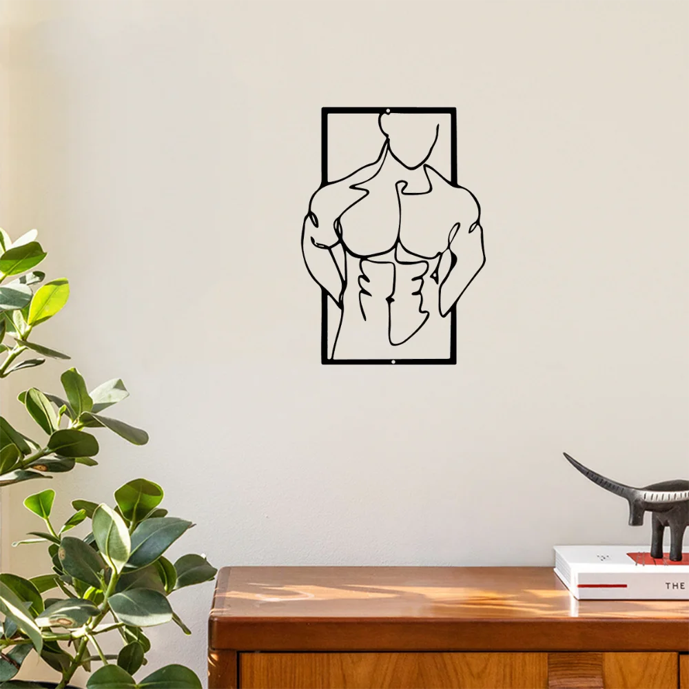 Абстрактная Металлическая Настенная Художественная Вывеска Для Мужчин -