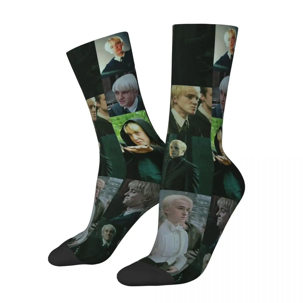 

Autumn Winter Colorful Men's Women's Draco Malfoy Socks Dementor Tom Felton Actor Breathable Skateboard Socks