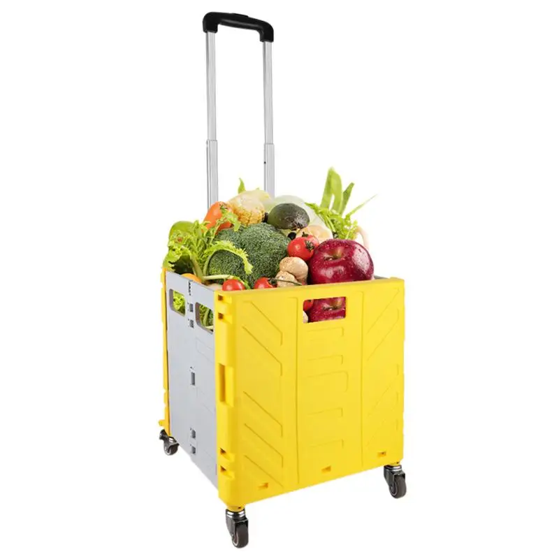 

Teacher Rolling Cart Folding Shopping Car Multifunctional Handcart With Telescopic Handle For Travel Moving Grocery