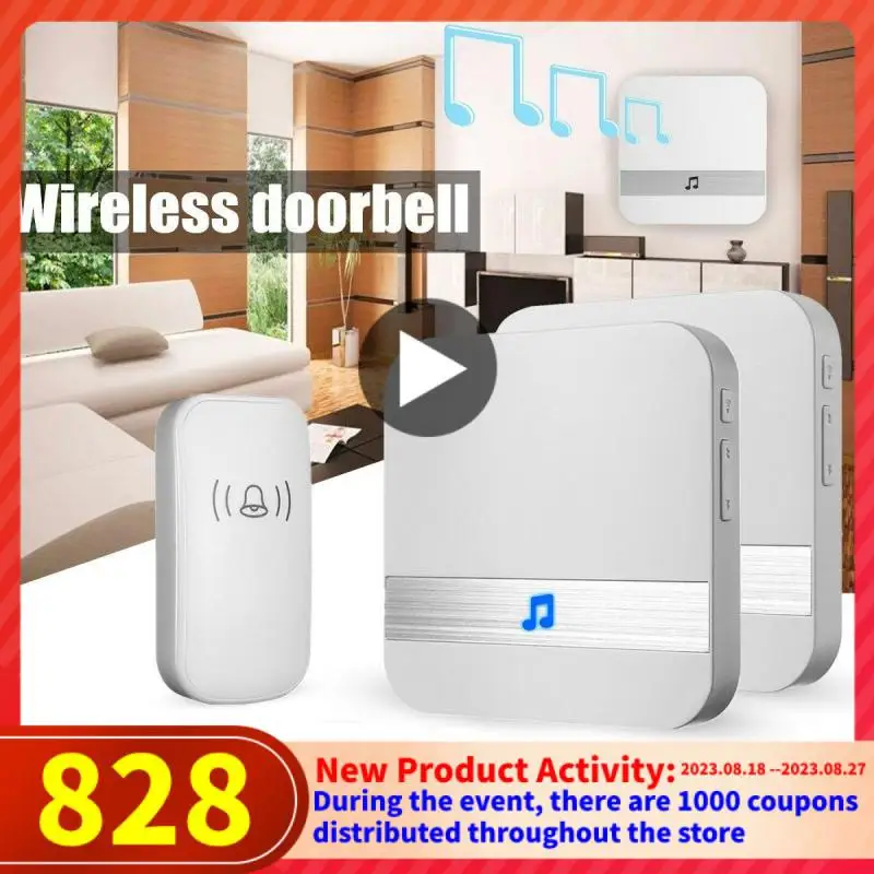 

Melodies Wireless Smart Video Doorbell Chime Indoor Music Receiver Home Security 4 Levels 433MHz Suitable for TUYA doorbell
