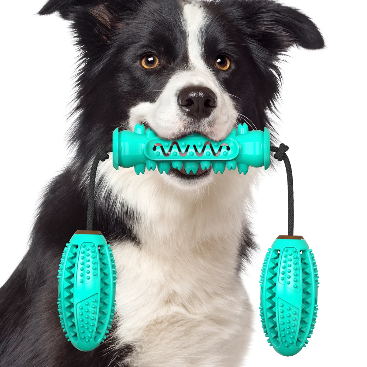 

Dog Toys Teeth Cleaning Chew Rubber Dog Training Toy Soft Rubber Dog Toy Dog Molar Ball with Food Leaking Dog Pet Products