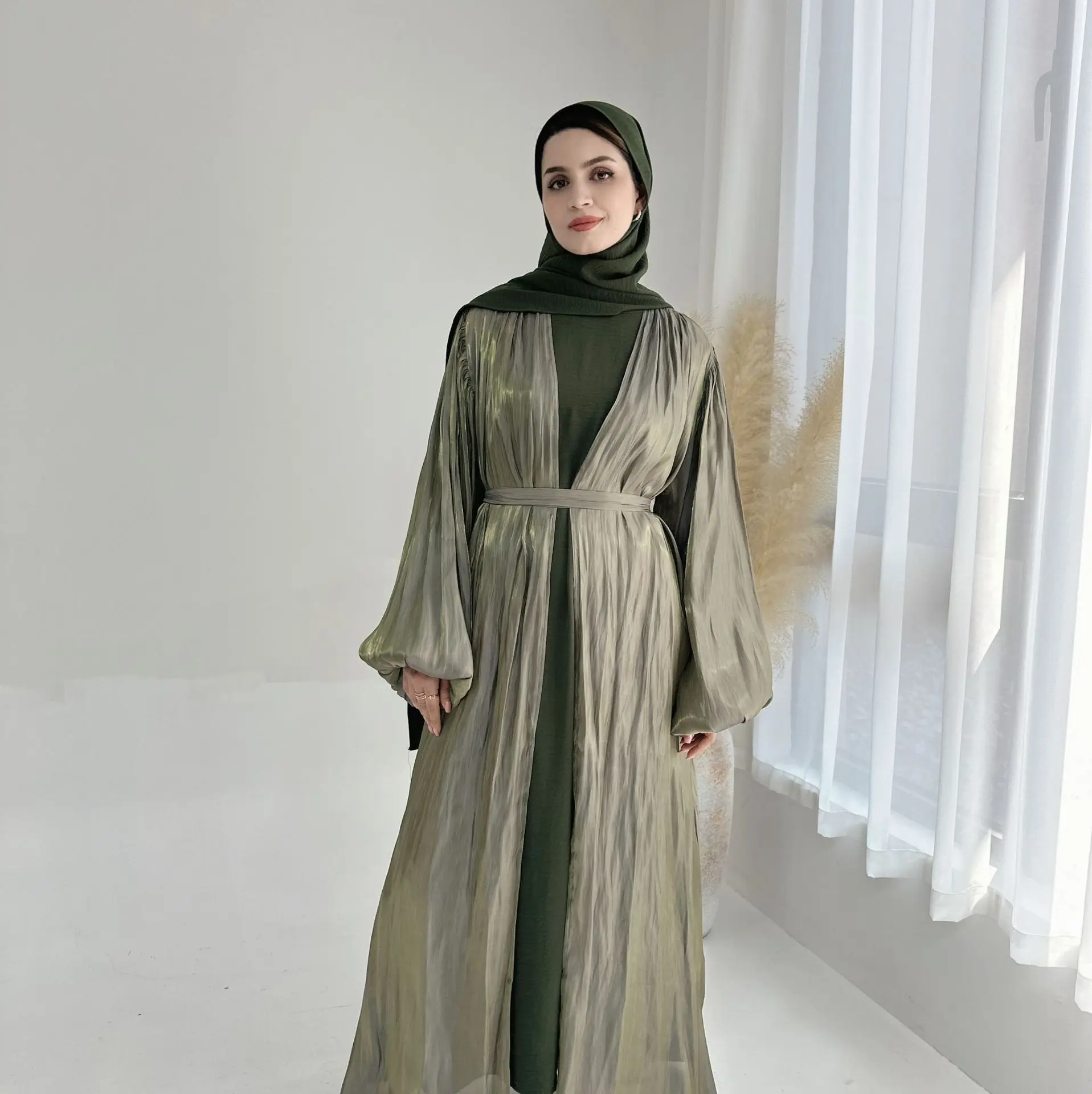 Турецкий Дубай открытое кимоно Abaya ежедневная Женская Повседневная Марокканская