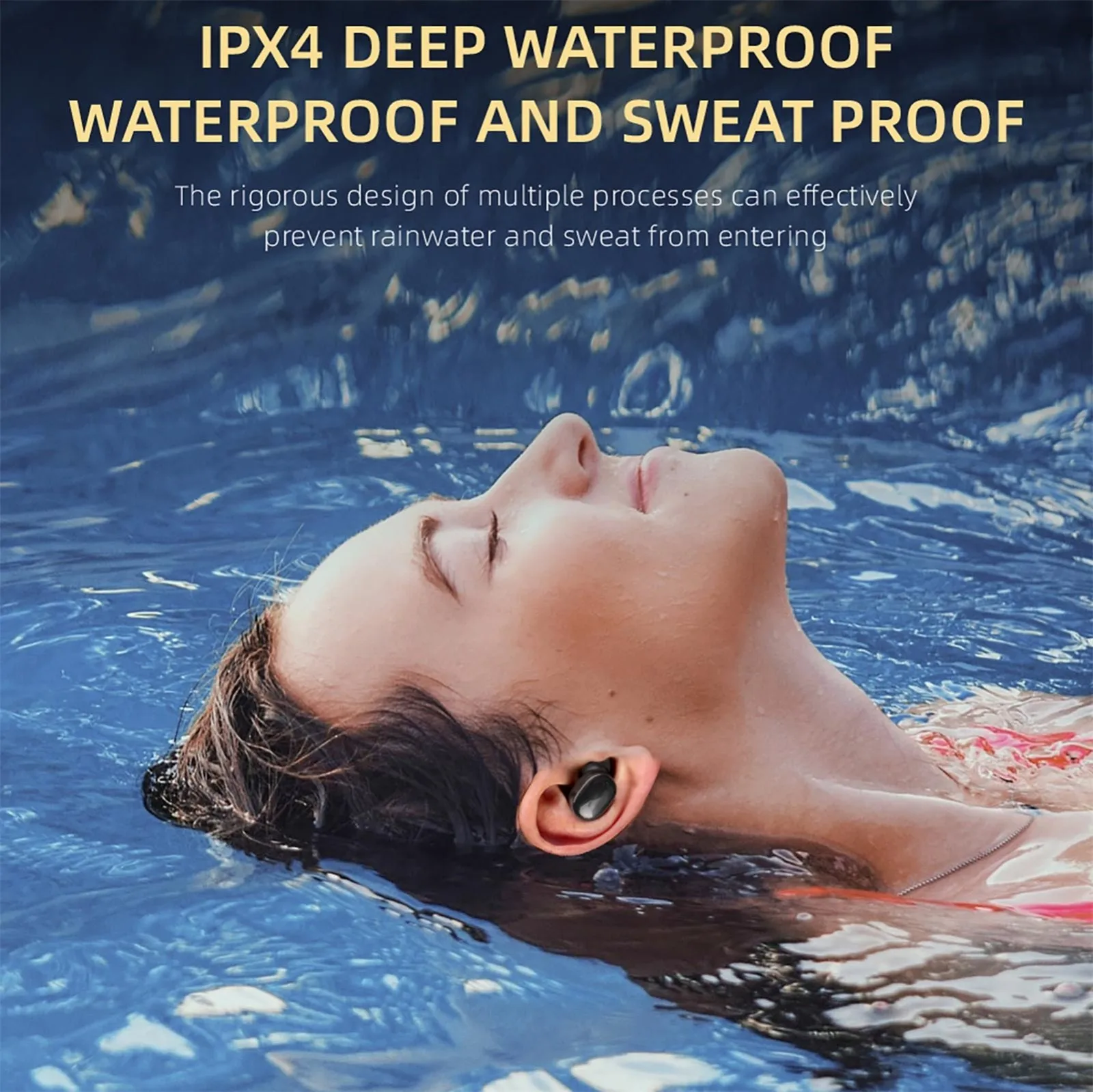 Беспроводные наушники IPX4 Sports 5 1 Bluetooth наушники-вкладыши с микрофоном сабвуфером