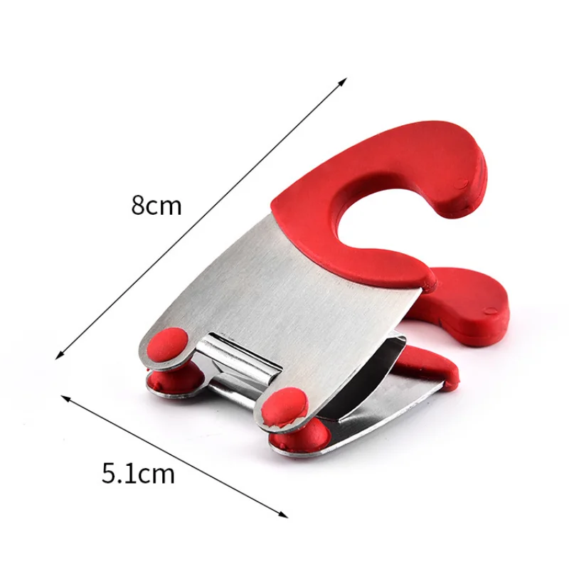 

1Pcs Stainless Steel Pot Side Clips Anti-scalding Spoon Holder Kitchen Gadgets Rubber Kitchen Gadgets